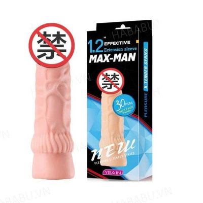 Bao cao su đôn dên Max-Man tăng kích thước chính hãng - Gân Nổi