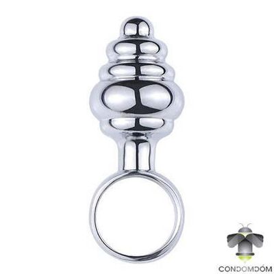 Kích thích cửa hậu inox Butt Plug đeo ngón tay, size nhỏ – Phích cắm hậu môn