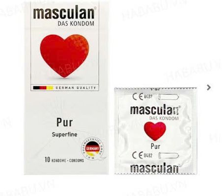 Bao cao su siêu mỏng Masculan Pur hộp 10 chiếc chính hãng