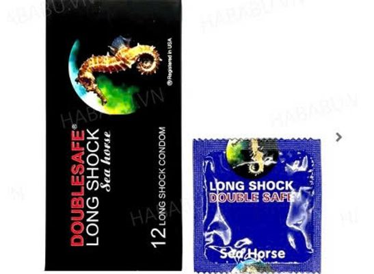 Bao cao su Cá ngựa Doublesafe Seahorse hộp 12 chiếc kéo dài thời gian chính hãng