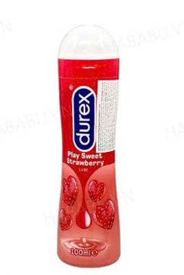 Gel tạo trơn hương dâu Durex Strawberry chai 100ml chính hãng