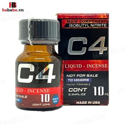 Nước ngửi Popper C4 Đỏ tăng kích thích chai 10ml chính hãng 346269