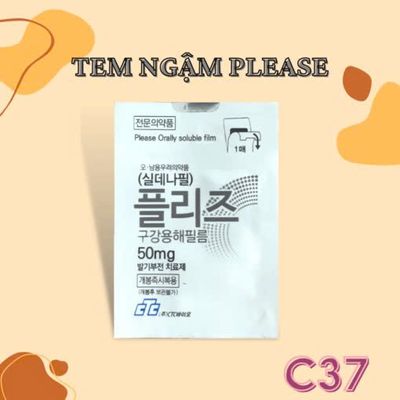 [ 1 viên ] Tem ngậm hỗ trợ sinh lí phái mạnh Tem Ngậm Please Orally Soluble Film 50mg