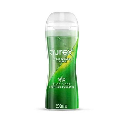 Gel Bôi Tinh Chất Nha Đam Massage 2 Trong 1 Durex 2 in 1 Soothing Aloe Vera Massage Water Based Lube 200ml