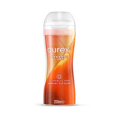 Gel bôi Hương Hoa Và Massage 2 Trong 1 Durex 2 in 1 Ylang Ylang Sensual Massage Water Based Lube 200ml