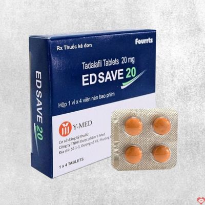 Viên uống hỗ trợ phái mạnh tăng bản lĩnh đàn ông EdSave 20mg 1 vỉ 4 Viên