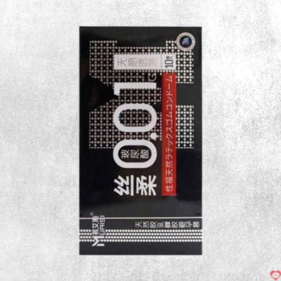 Bao cao su Muaisi 0.01 Đen siêu mỏng 0.01mm hộp 10 cái cảm giác thật