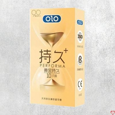 Bao cao su OLO 0.01 Đồng Hồ Vàng Hộp 10 cái Kéo dài Ngọt Ngào