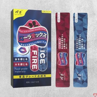 Nước tình yêu BJ nóng lạnh Kawaii CJ Japan ICE FIRE 10ml x10 gói khuyến mãi 349164