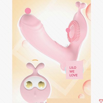 Dương vật giả tai thỏ gắn quần chip rung Lilo We Love 2 đầu massage