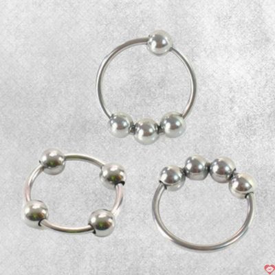 Vòng đeo dương vật inox 4 bi - 1 cái