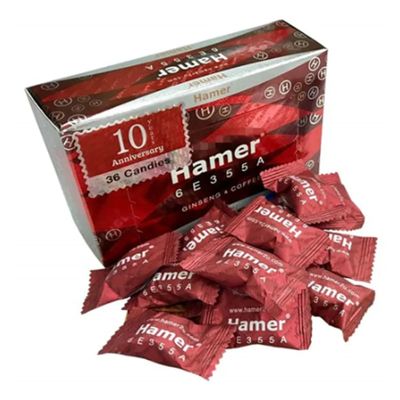 Kẹo sâm ngậm Hamer mỹ vị cà phê vỏ sậm có cờ