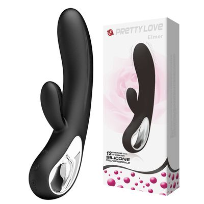 Máy Massage Hỗ Trợ Tăng Khoái Cảm Nam Nữ Rung Đa Chế Độ Pretty Love Elmer Đen Chính Hãng