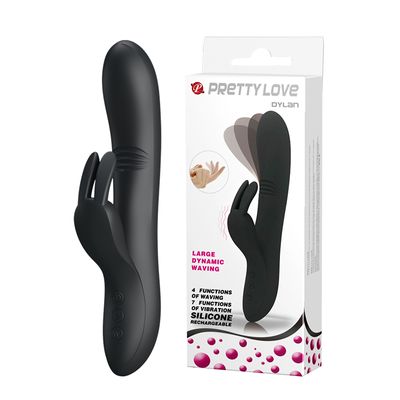 Máy Massage Hỗ Trợ Tăng Khoái Cảm Nam Nữ Rung Có Nhánh Pretty Love Dylan Đen Chính Hãng