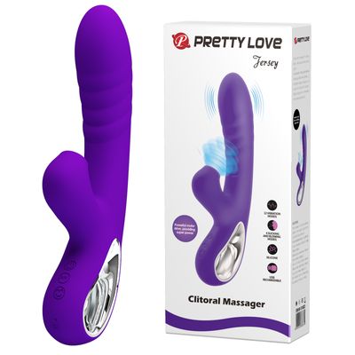 Máy Massage Hỗ Trợ Tăng Khoái Cảm Nam Nữ Rung Có Nhánh Pretty Love Jersey Tím Chính Hãng