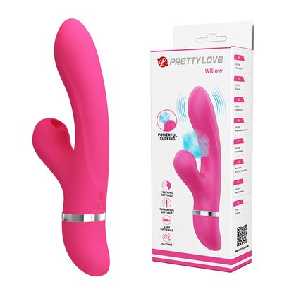 Máy Massage Hỗ Trợ Tăng Khoái Cảm Nam Nữ Rung Có Nhánh Tròn Pretty Love Willow Đỏ Chính Hãng