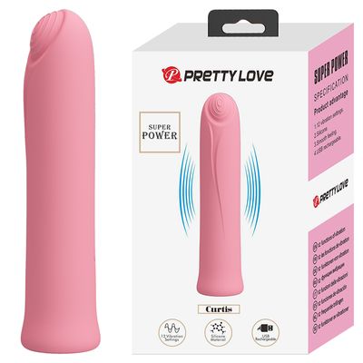 Máy Massage Hỗ Trợ Tăng Khoái Cảm Nam Nữ Rung Có Điểm Nổi Pretty Love Super Power Curtis Hồng Chính Hãng