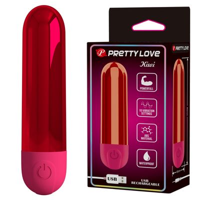 Trứng Rung Hỗ Trợ Tăng Khoái Cảm Nam Nữ Pretty Love Kiwi Đỏ Chính Hãng