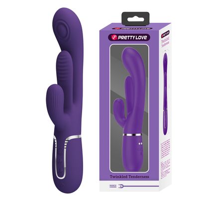Que Rung Cầm Tay 3 Đầu Massage Pretty Love Twinkled Tenderness Tím Đậm  Chính Hãng