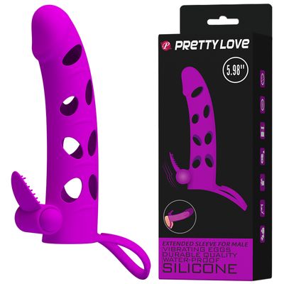 Bao Cao Su Đôn Dên Hỗ Trợ Tăng Khoái Cảm Nam Nữ Pretty Silicpne Rung Pretty Love 5.98'' Chính Hãng