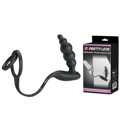 Vòng Đeo Rung Có Phích Cắm Hậu Môn Hỗ Trợ Tăng Khoái Cảm Nam Nữ Pretty Love Vibration Penis Sleeve 3 Chính Hãng