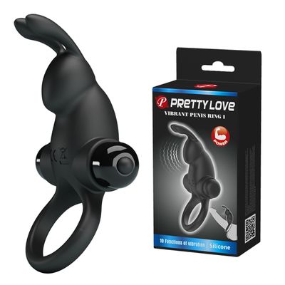 Vòng Đeo Hình Thỏ Rung Hỗ Trợ Tăng Khoái Cảm Nam Nữ Pretty Love Vibrant Penis Ring I Chính Hãng