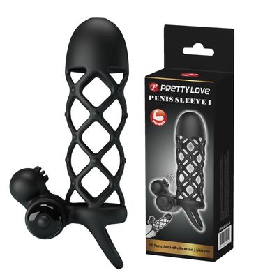 Bao Cao Su Đôn Dên Rung Hỗ Trợ Tăng Khoái Cảm Nam Nữ Pretty Love Penis Sleeve I Chính Hãng