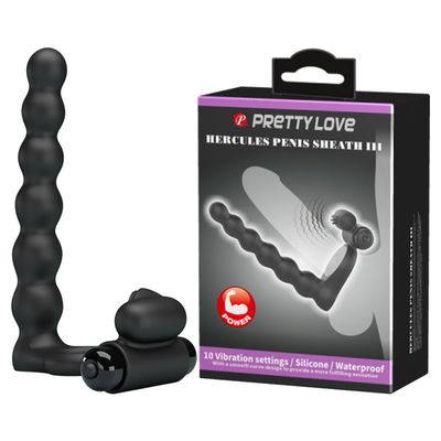 Vòng Đeo Rung Chuỗi Hạt Hỗ Trợ Tăng Khoái Cảm Nam Nữ Pretty Love Hercules Pennis Sheath III Chính Hãng