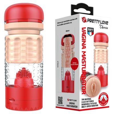 Máy Massage Âm Đạo Giả Rung Hỗ Trợ Tăng Khoái Cảm Nam Nữ Pretty Love Emily Đỏ Chính Hãng