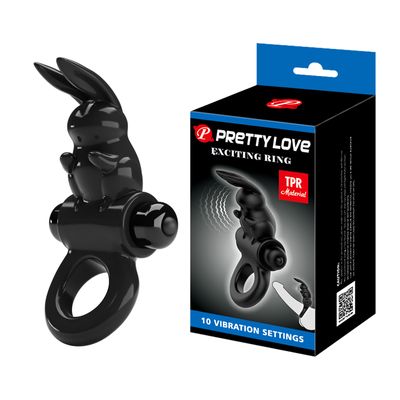Vòng Đeo Hình Thỏ Rung Hỗ Trợ Tăng Khoái Cảm Nam Nữ Pretty Love Exciting Ring Chính Hãng