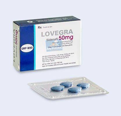 Viên uống hỗ trợ sinh lí nam giới LOVEGA 50mg hộp 1 vỉ x 4 viên nén bao phim Chính hãng