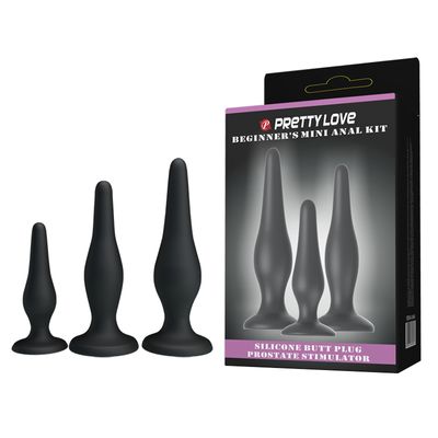 Dụng Cụ Kích Thích & Massage Hậu Môn Hỗ Trợ Tăng Khoái Cảm Nam Nữ Pretty Love Beginner's Mini Anal Kit Chính Hãng