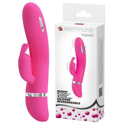 Máy Massage Hỗ Trợ Tăng Khoái Cảm Nam Nữ Dương Vật Giả Rung Đa Năng Pretty Love Ingram 140gram Chính Hãng