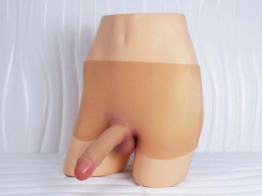 Quần silicon gắn dương vật giả đặc ruột dành cho les