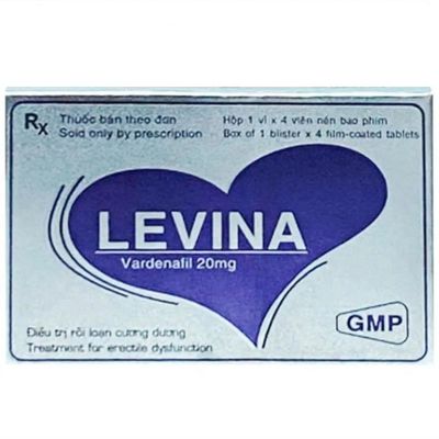 Viên uống hỗ trợ phái mạnh tăng bản lĩnh đàn ông Levina 20mg (Hộp 1 vỉ x 4 viên)