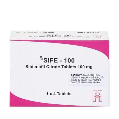 Viên uống hỗ trợ phái mạnh tăng bản lĩnh đàn ông Sife 100mg Hetero Nhập Khẩu Ấn Độ 1 vĩ x 4 viên