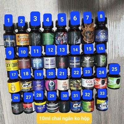 Chai hít Popper 10ml tổng hợp nhiều mẫu