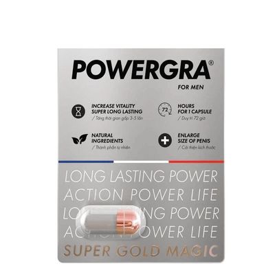 Viên uống hỗ trợ phái mạnh tăng bản lĩnh đàn ông Powergra For Men - Vỉ 1 viên