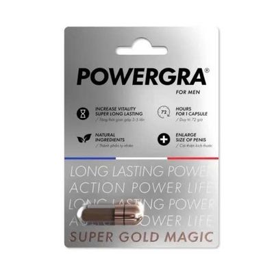 Viên uống hỗ trợ tăng cường sinh lí nam Powergra For Men, Vỉ 1 viên