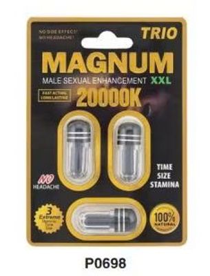 Viên uống cao cấp tinh chất thiên nhiên dành cho phái mạnh Magnum XXL 20000K Trio 3 Viên