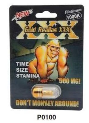 Viên uống tăng cường sinh lý nam Gold Reallas XXX Gorilla 500mg Platinum 350K cao cấp 1 Viên 7 Ngày