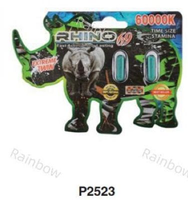 Viên uống cao cấp tinh chất thiên nhiên dành cho phái mạnh Rhino 69 60000K Extreme Twin 2 Viên