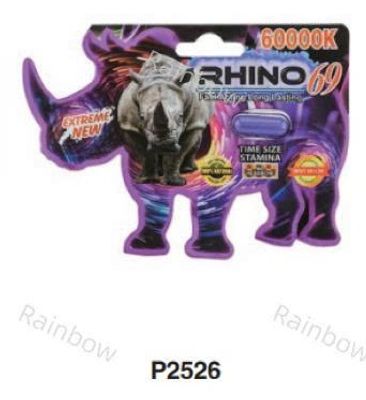 Viên uống cao cấp tinh chất thiên nhiên dành cho phái mạnh Rhino 69 60000K Extreme New Tím 1 Viên