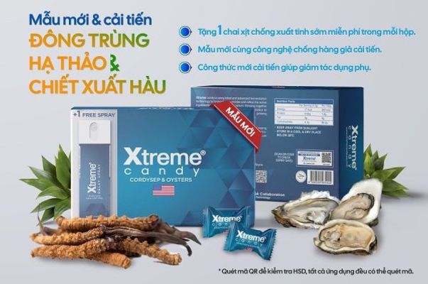 Kẹo hỗ trợ sinh lực nam giới XTREME USA NEW HỘP 24 VIÊN