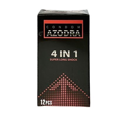 Bao Cao Su Azodra 4 in 1 Gân, Gai, Mỏng, Kéo Dài Quan Hệ, 12 Cái