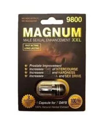 Viên uống tăng cường sinh lý nam Magnum XXL 9800 Black cao cấp 1 Viên 7 Ngày