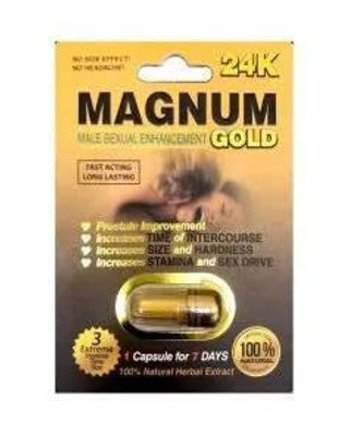 Viên uống tăng cường sinh lý nam Magnum 24K Gold cao cấp 1 Viên 7 Ngày