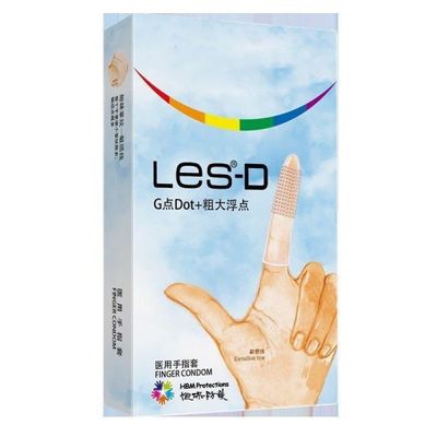 Bao cao su đeo ngón tay Beilile Les-D gai nhám liti ôm sát hộp 8 chiếc