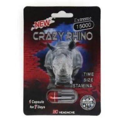 Viên uống tăng cường sinh lý nam Crazy Rhino Extreme 15000 cao cấp 1 Viên 7 Ngày