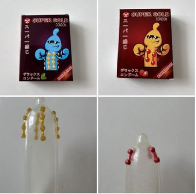 Bao cao su bi Super Gold siêu mỏng hộp 2 cái kéo dài thời gian quan hệ
